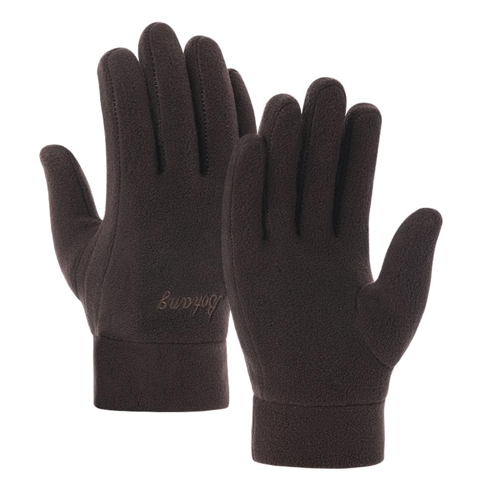 Winter Fleece Thick Gloves for Men Women Outdoor Snow Riding Ski Glove Warm and Cold-proof Protective Touchscreen Gloves Mittens coffee