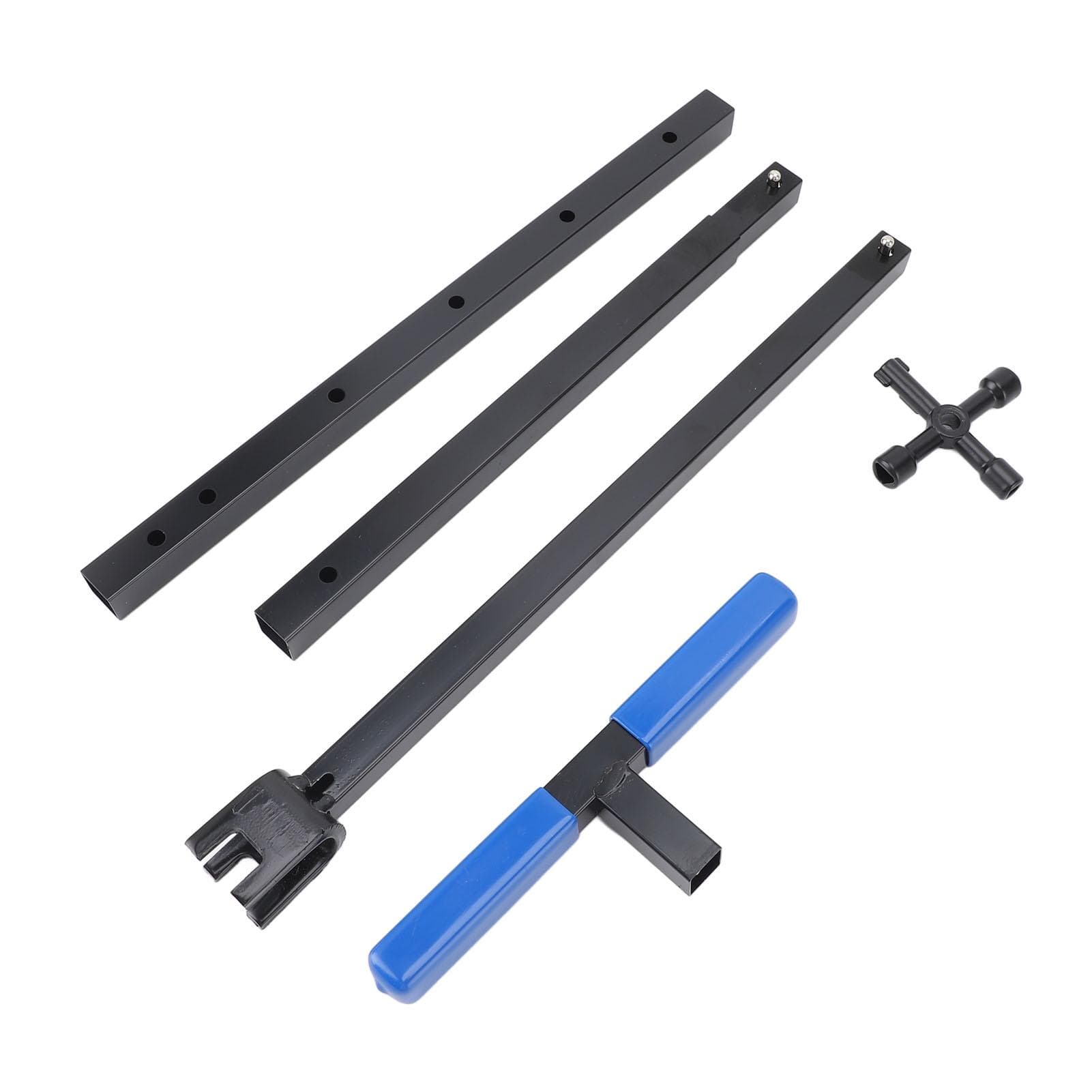 Water Meter Wrench Foldable T Handle Steel Multifunctional Water Shut Off Tool for Repairing Blue blue