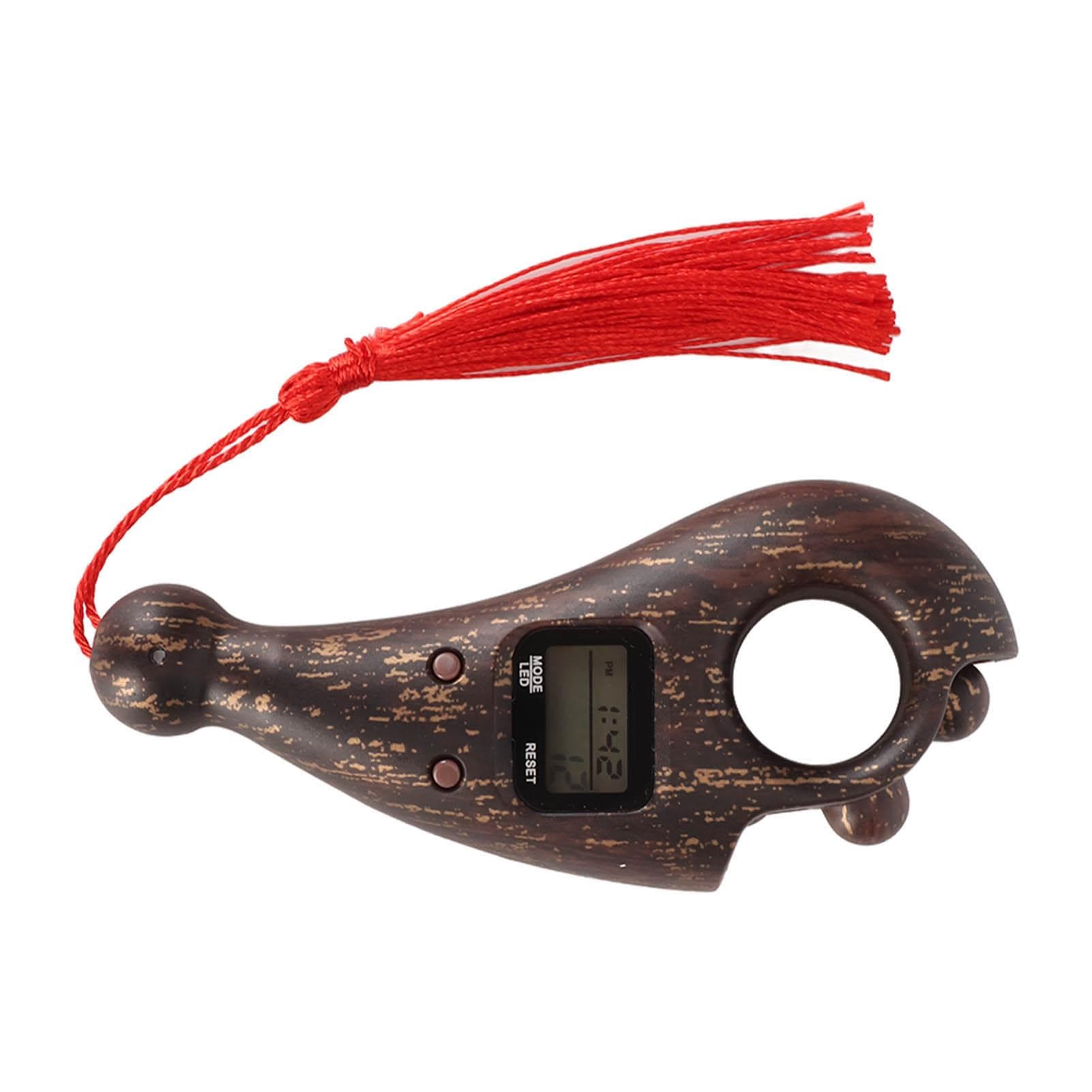 Digital Beads Counter Reset Function Auto Off Red Fringe Portable Compact Digital Tasbih for Prayer