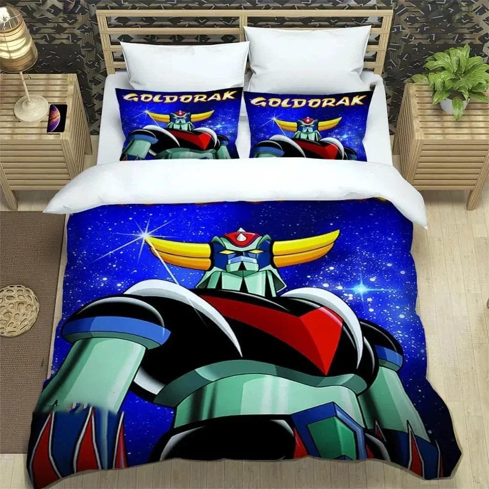 UFO ROBO GRENDIZER GOLDORAK Bedding Set Duvet Cover Bed Set Quilt Cover Pillowcase Comforter king Queen Size Boys Adult Bedding 70x133cm 2pcs