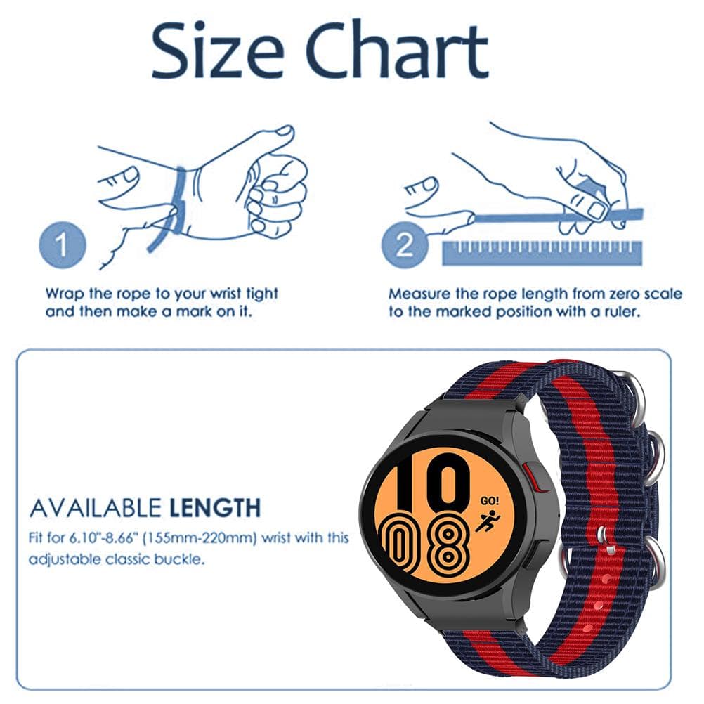 Smartwatch Wristbands Strap Canvas Smartwatch Replacement Band for Watch 4 40mm 44mm for Watch 4