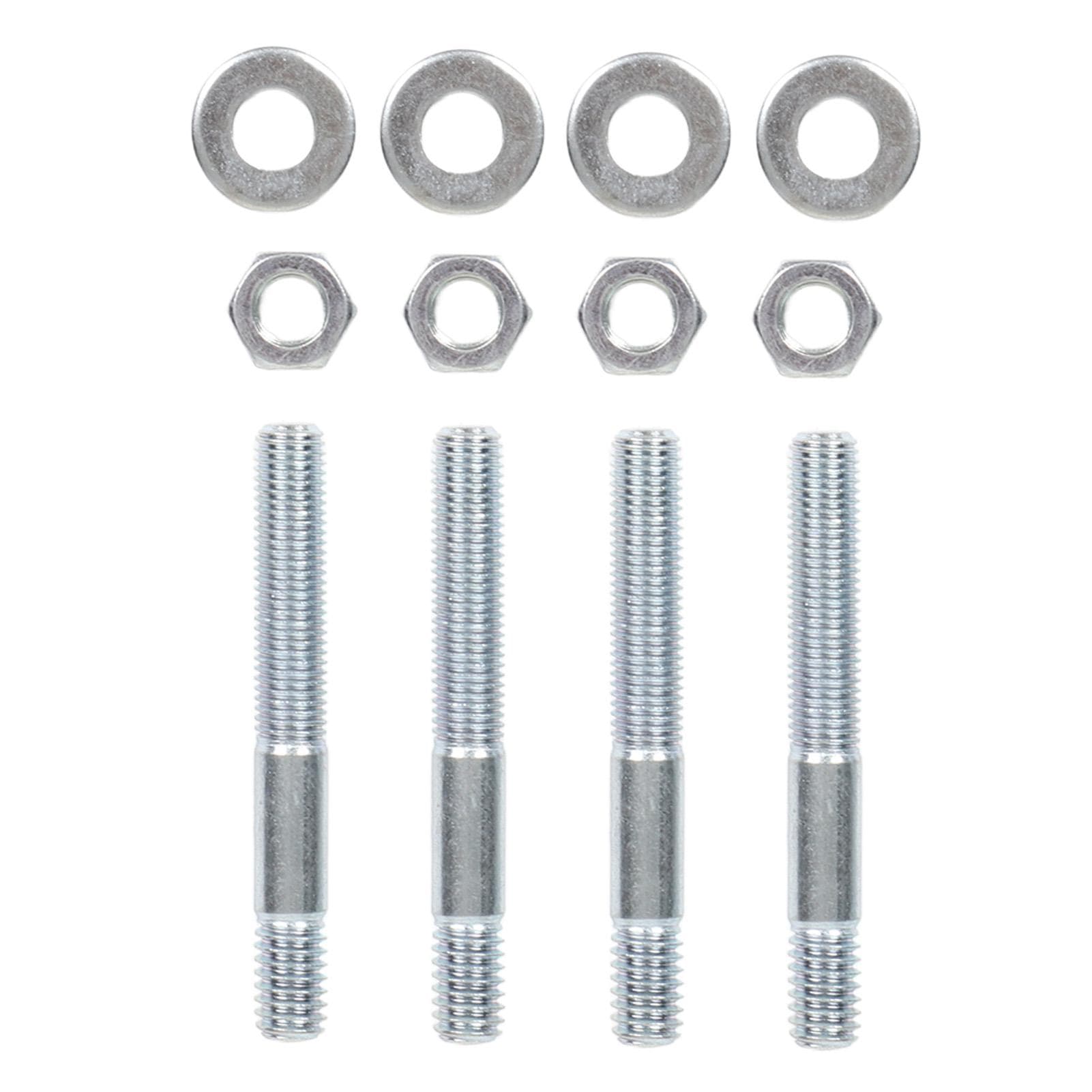 2?12in Carburetor Mounting Kit Metal Carb Stud Set With Spacer for 516in Threads Intake Manifold