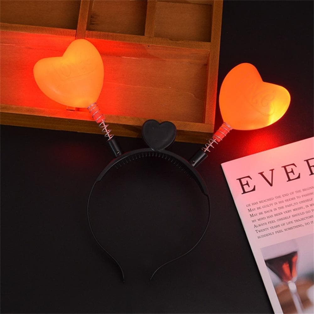 Luminous LED Love Flash Headband Hair Hoop Band Ornament Girl Dress Decoration Easter Cosplay