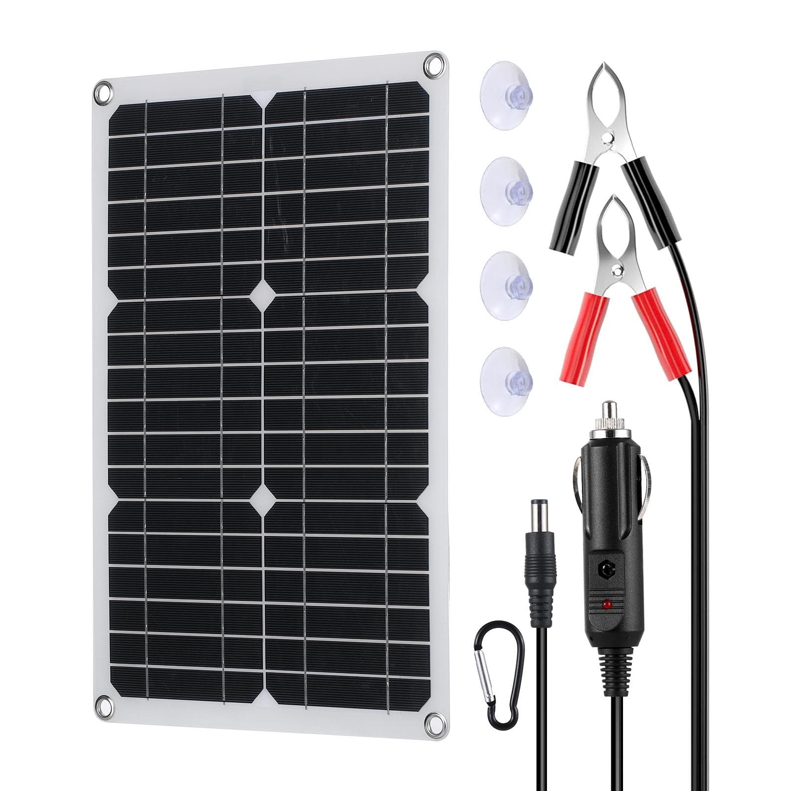Solar Panels for Wireless Outdoor Security Camera 18V 20W Waterproof Solar Panel Kit for black