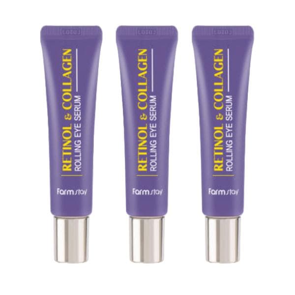 Farm Stay Collagen Rolling Eye Serum 25ml / 0.85 fl.oz. (10 Options) #Retinol 25ml * 3pcs