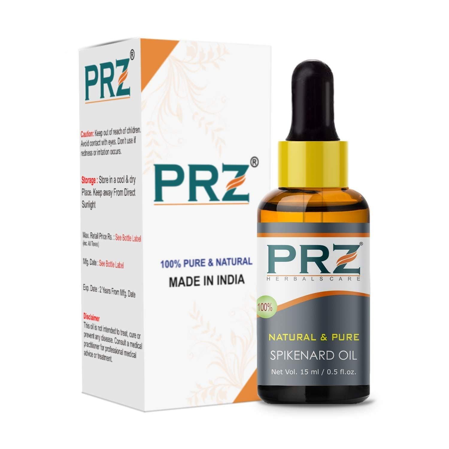 Essential oil of Nard (15 ml), Essential Spikenard Oil, PRZ Herbals Care 22.5