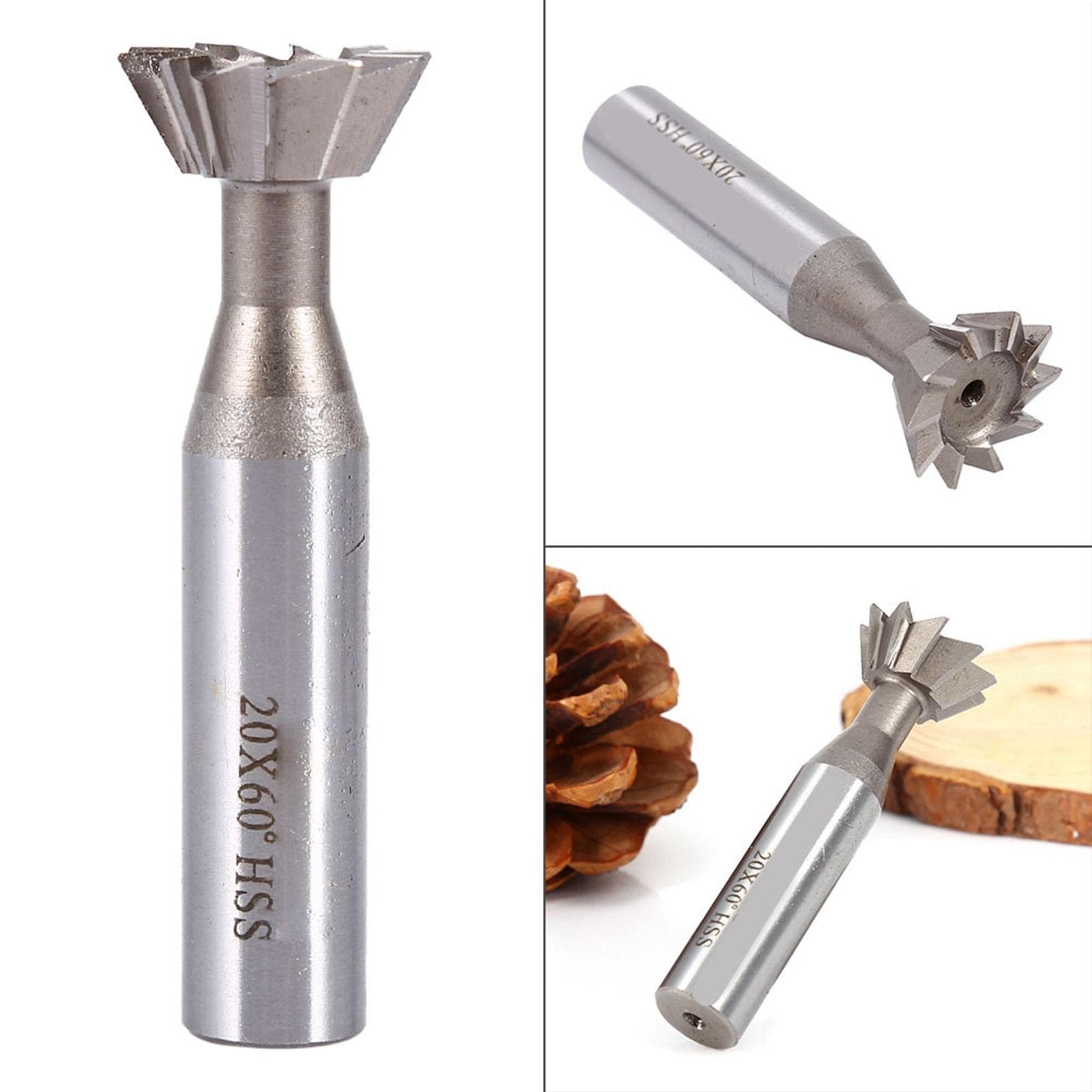 1025mm 45 degrees 60 degrees Degree HSS Straight Shank Dovetail Slot Cutter End Mill CNC Bit