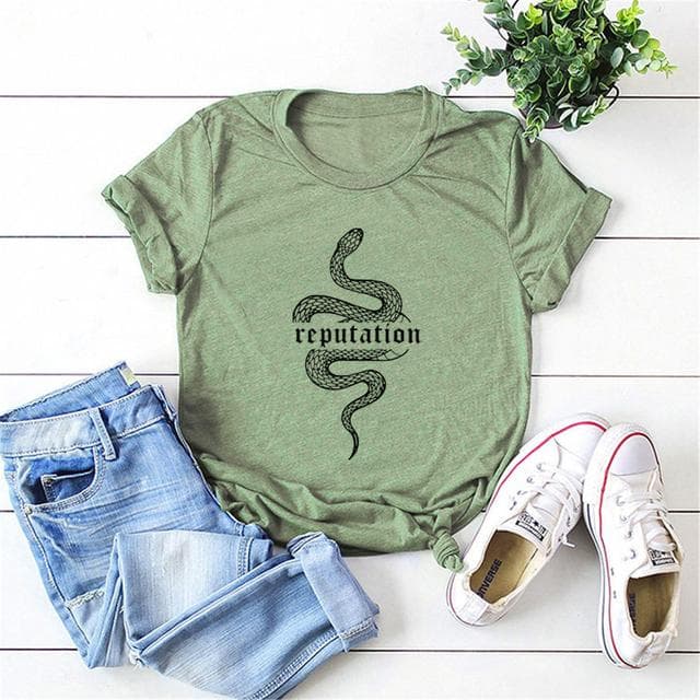 Reputation Snake T Shirt Look What You Made Me Do Shirt Women Clothes Goth Tshirt Unisex Vintage Shirt Snake Graphic Tees XL orange