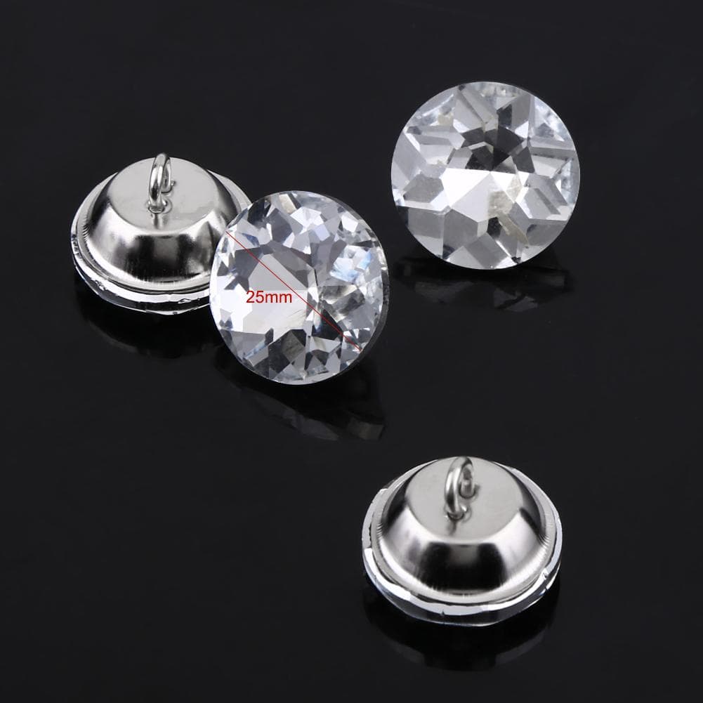 Round Rhinestones Crystal Buttons Sewing on Craft Decoration (25mm) 25mm