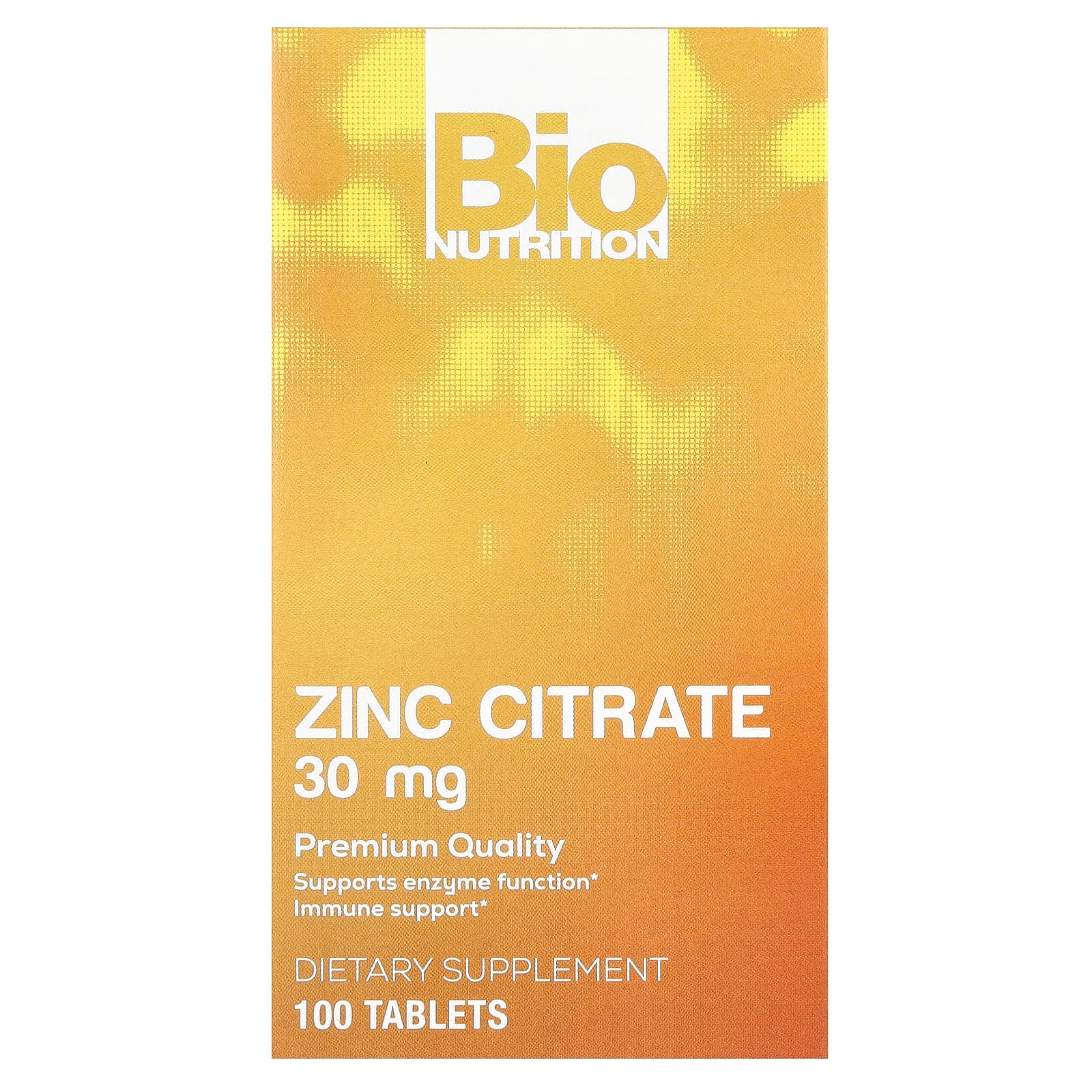 Bio Nutrition, Zinc Citrate, 30 mg, 100 tablets