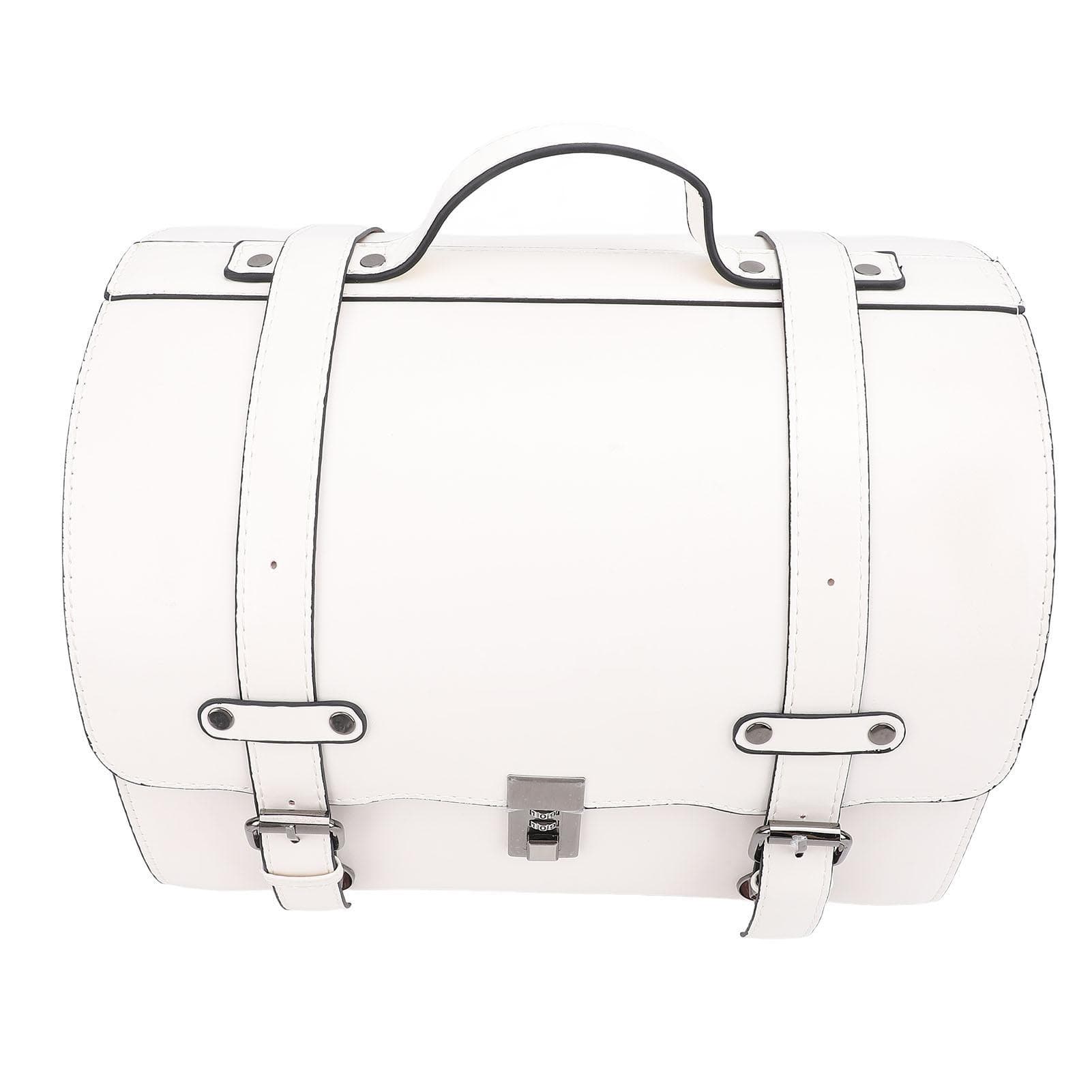 18L Motorcycle Tail Bag Quick Release PU Leather High Capacity Waterproof Motorbike Travel Luggage