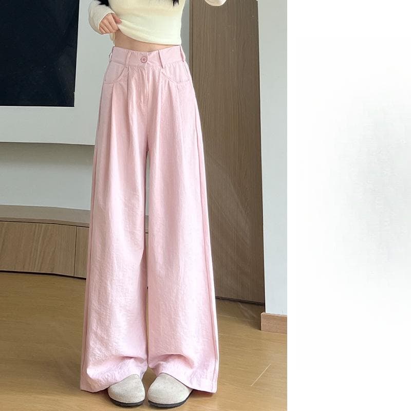 Suit Wide-leg Pants Women's Summer Thin New High-waisted Loose and Thin Pants XL