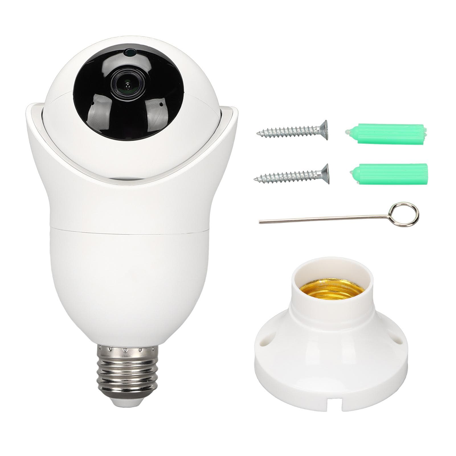 1MP WiFi Smart Camera 360 degrees Wireless 2 Way Talk Night Vision E27 Lamp Holder Camera for Home