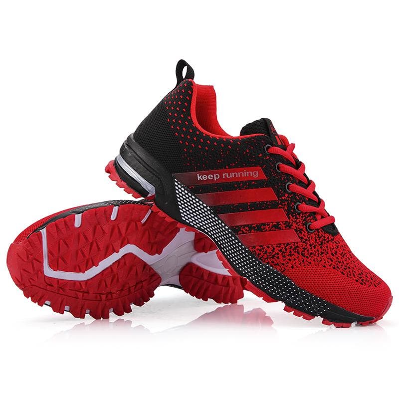 Men's Women's Ultra Light Breathable Sports Shoes Running Comfortable Mesh Sneakers 35-47 41 red