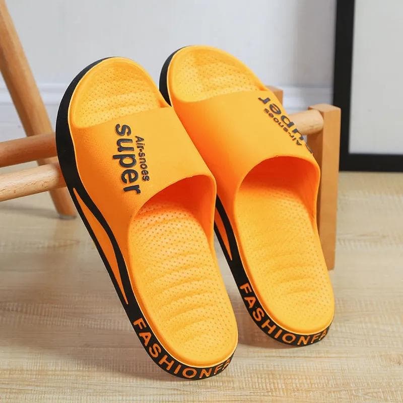Men's and Women's Sports Slippers Summer Outdoor Wear Home Shoes Non-slip Wear-resistant Beach Sandals Bathroom Bath Slippers Soft Sole Slippers 42-43 yellow