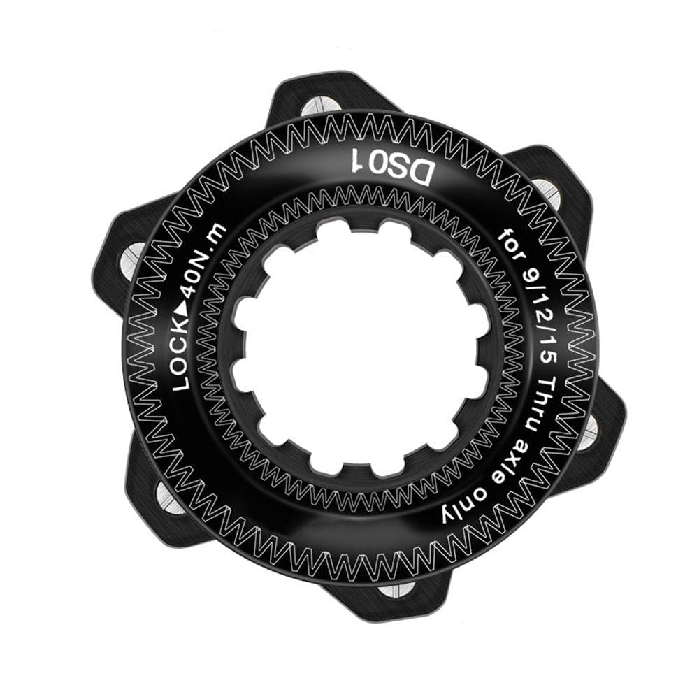 Aluminum Alloy Bicycle Centerlock 6-hole Adapter Bike Disc Center Lock Hub Conversion 6 Bolt Disc black