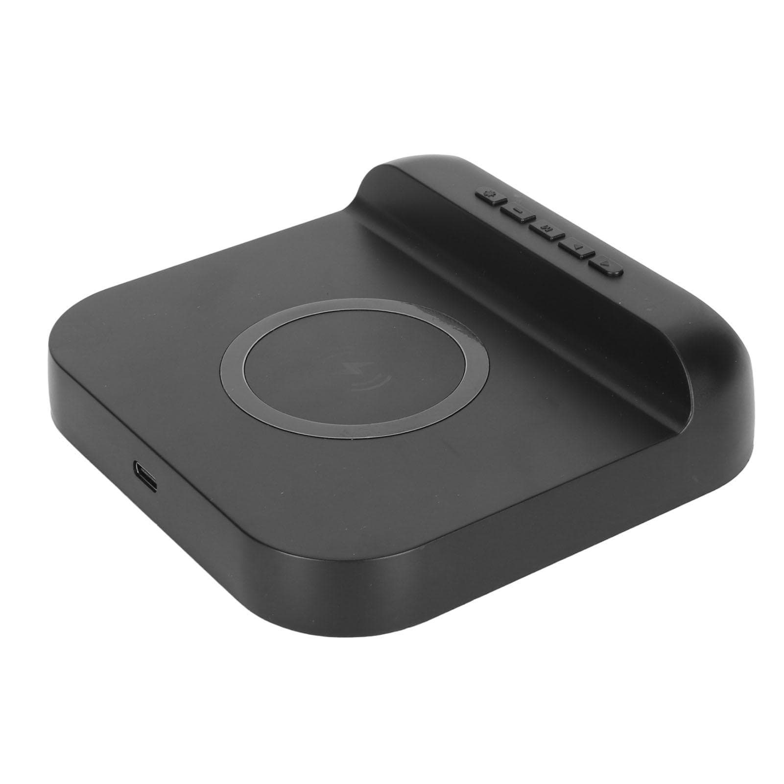 Wireless Charger Alarm Clock Multifunctional Temperature Display LED 10W Gradual Increase in Alarm black