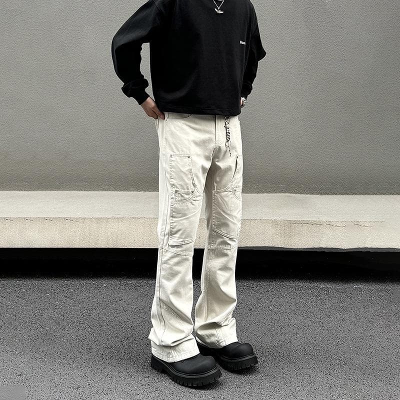 Off-White American Vibe Multi-Pocket Flared Workwear Pants S