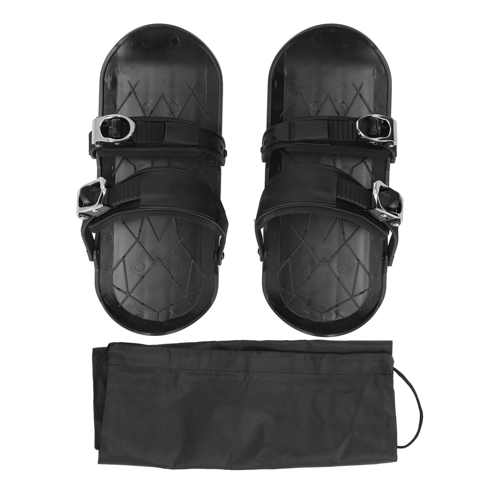 Mini Ski Skates Short Thin Skating Skis Attach to Skis Boots Winter Shoes for Outdoor Skiing Black