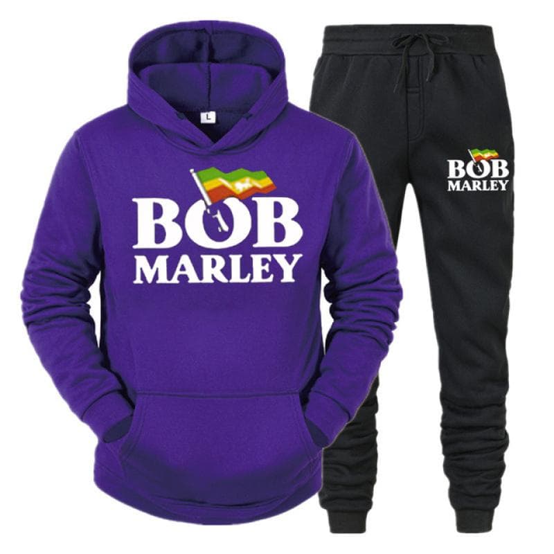 Bob Marley Printed Fashion Men Women Tracksuit Casual Hoodie And Pants 2pcs Sets Oversized Pullover Trend Sweatsuit Men Clothing M