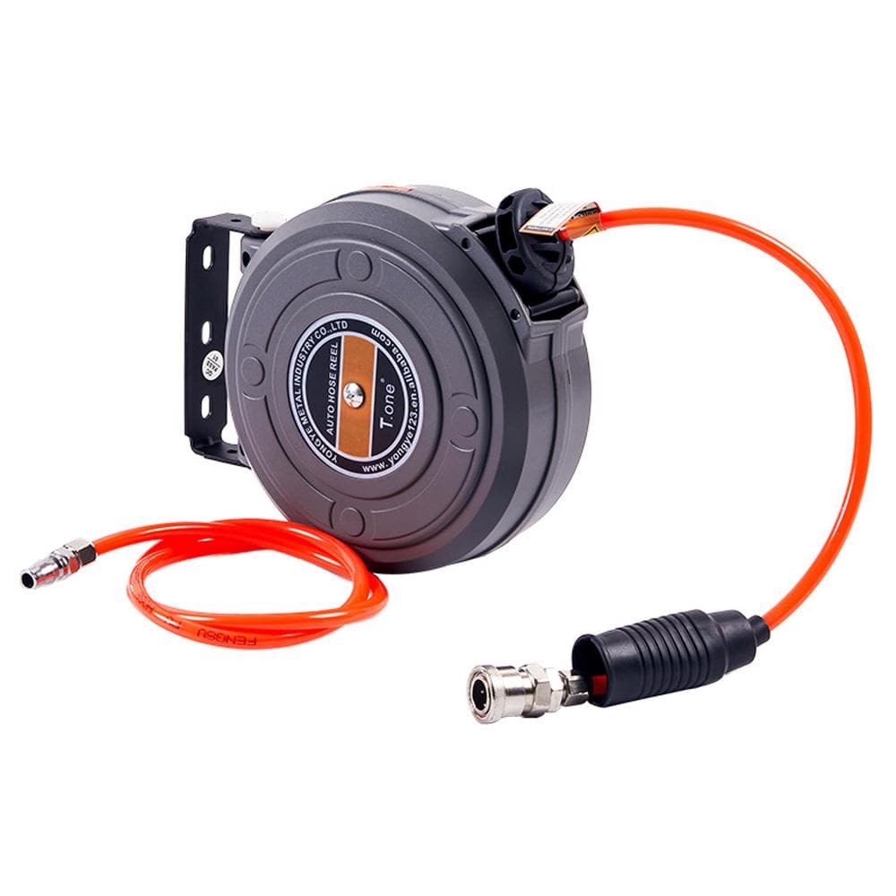 6mm Automatic Retractable Hose Reel Car Wash Garden Irrigation Water Tube Holder Wall Mount High multicolour