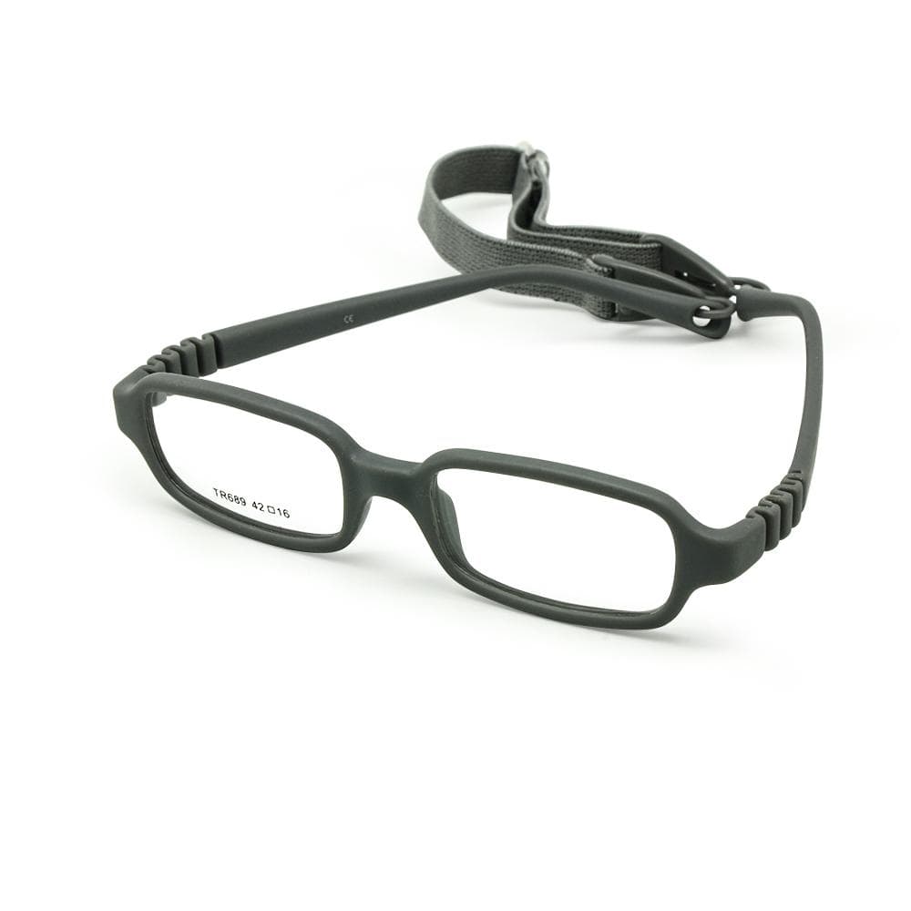 Flexible Bendable Baby Glasses 42mm One-piece Frame No Screw with Cord for Toddler Boy Girl