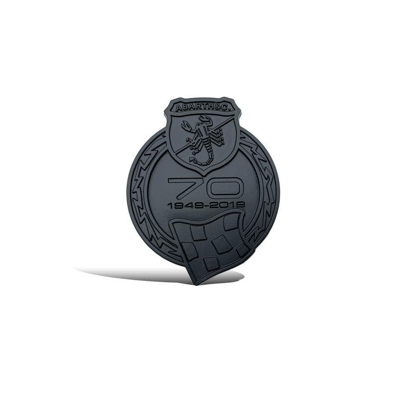 Car Styling 3D Metal Logo Car Sticker Trunk Emblem Decal For Abarth 70th Anniversary 595 Esseesse Badge Competizione Turismo