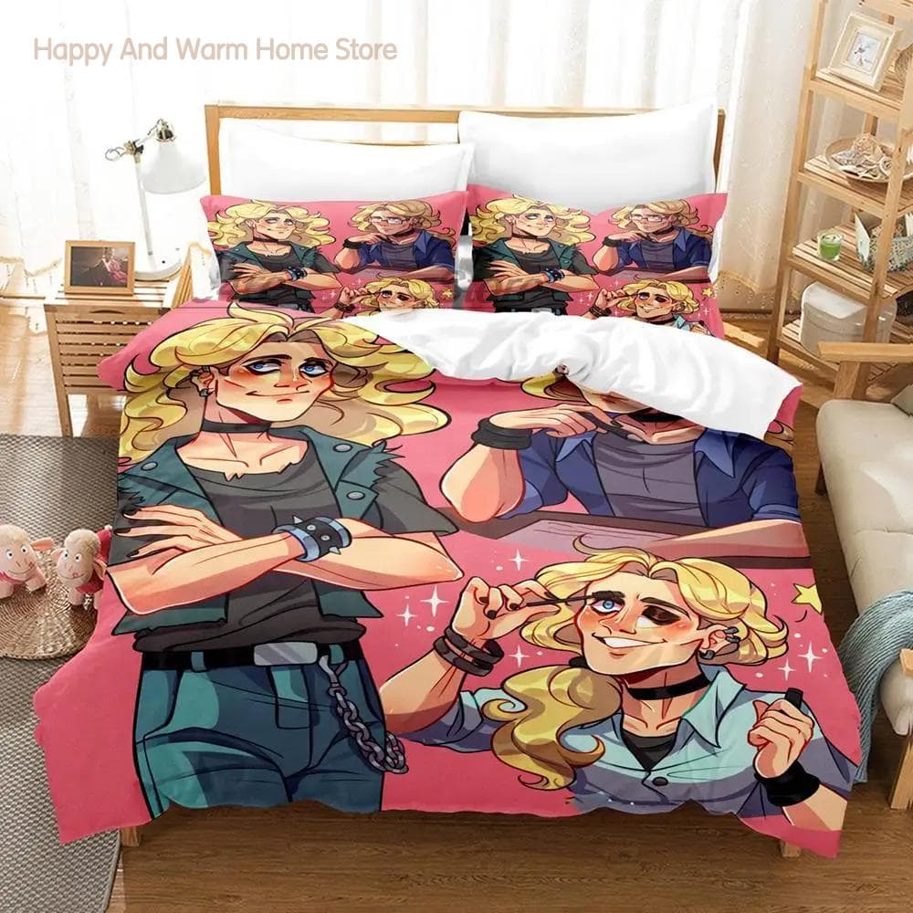 Metal Family Bedding Set Single Twin Full Queen King Size Bed Set Aldult Boy Bedroom Duvetcover Sets 3D Anime bed sheet set EU single(135x200cm)
