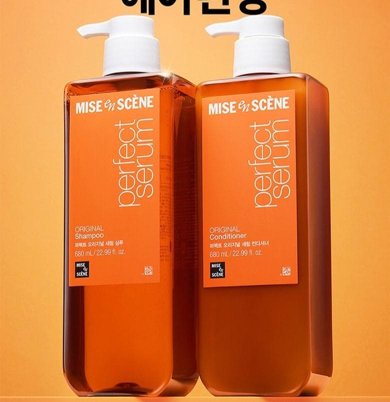 Mise En Scene Perfect Serum Original Shampoo+Conditioner 680ml X 2 Set 680ml × 1 set