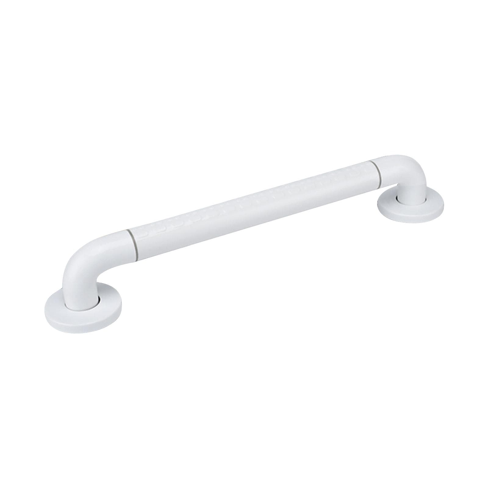 12 Inch Bathroom Grab Bar with Luminous Circle Toilet Shower Bathtub Handicap Support Balance Grab Type 3 white