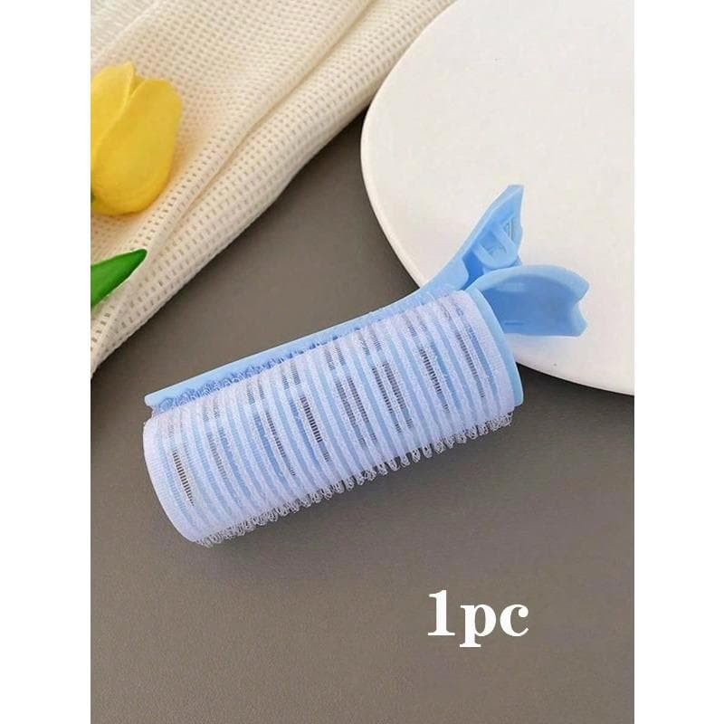 1pc French Style Hair Roller Student Fluffy Clip Slouchy Curling Iron Top Hair Root Clip Air Bangs Curling Iron Clip,Hair Accessories Hair Curlers blue