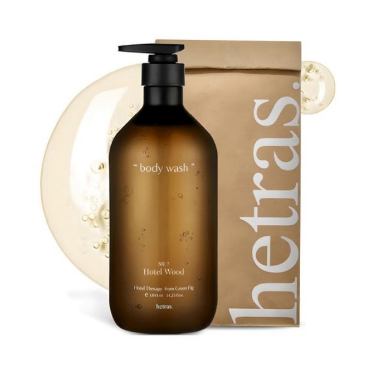 Hetras Hotel Therapy Large Capacity Body Wash - Hotel Wood, 1.013L