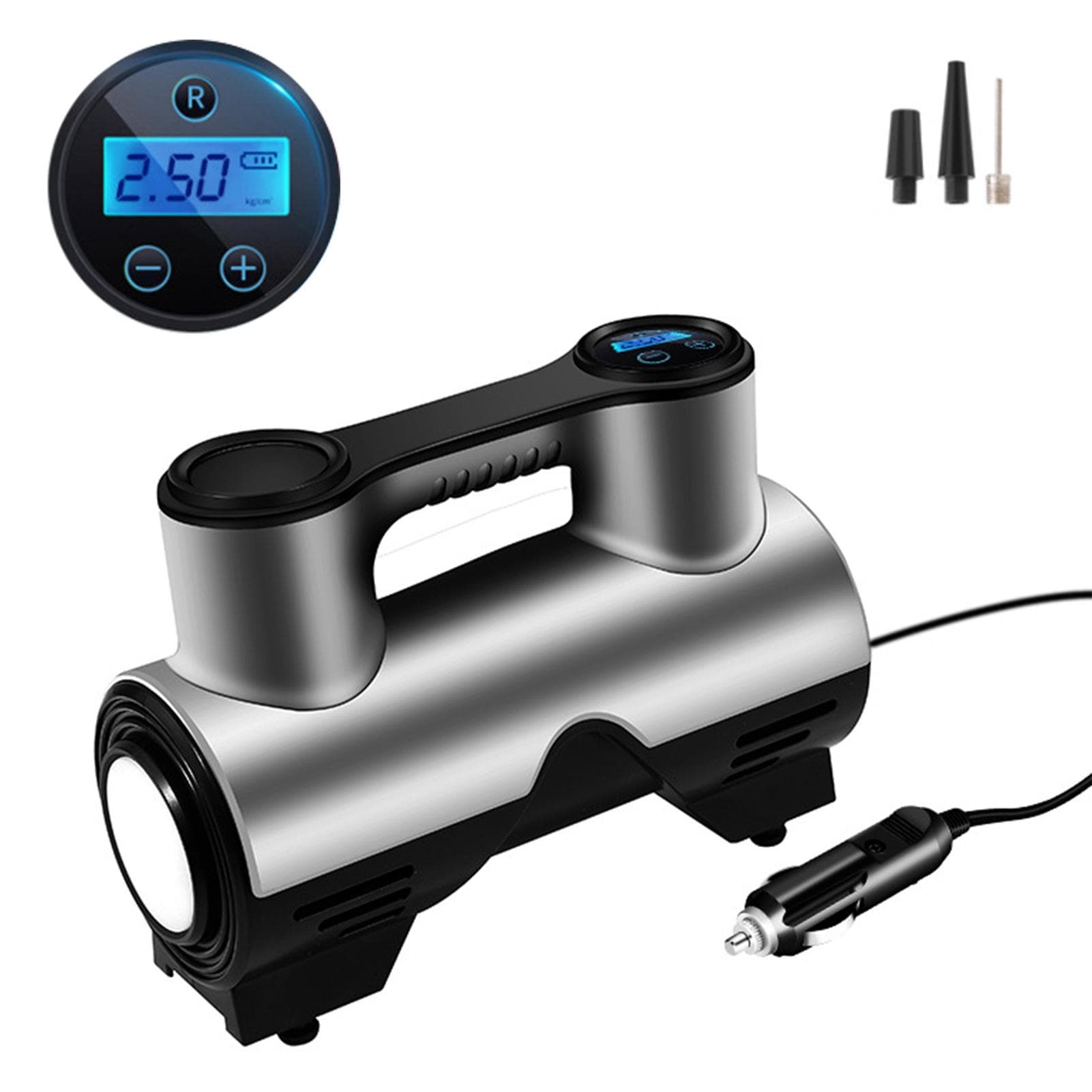 Digital Car Tire Inflator Portable Air Compressor Car Air Pump Tire Pump with LED Light Auto Off 3 Corded Model & Digital Display
