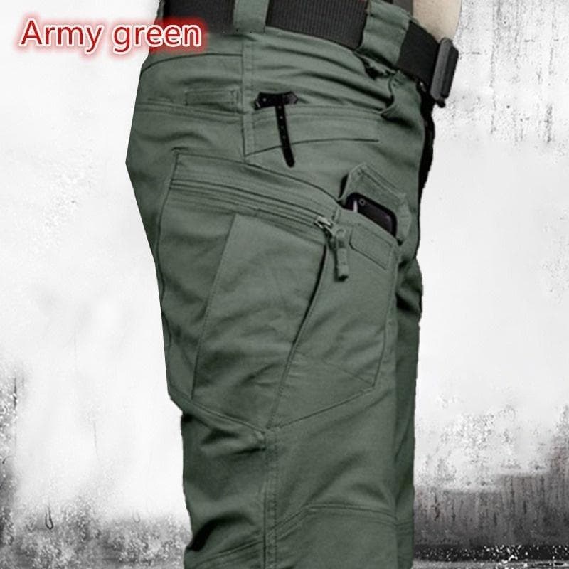 Men's Quick Dry Waterproof Tactical Trousers Multi-pocket Breathable Work Pants Cargo Pants Military Pants XXXXL army green