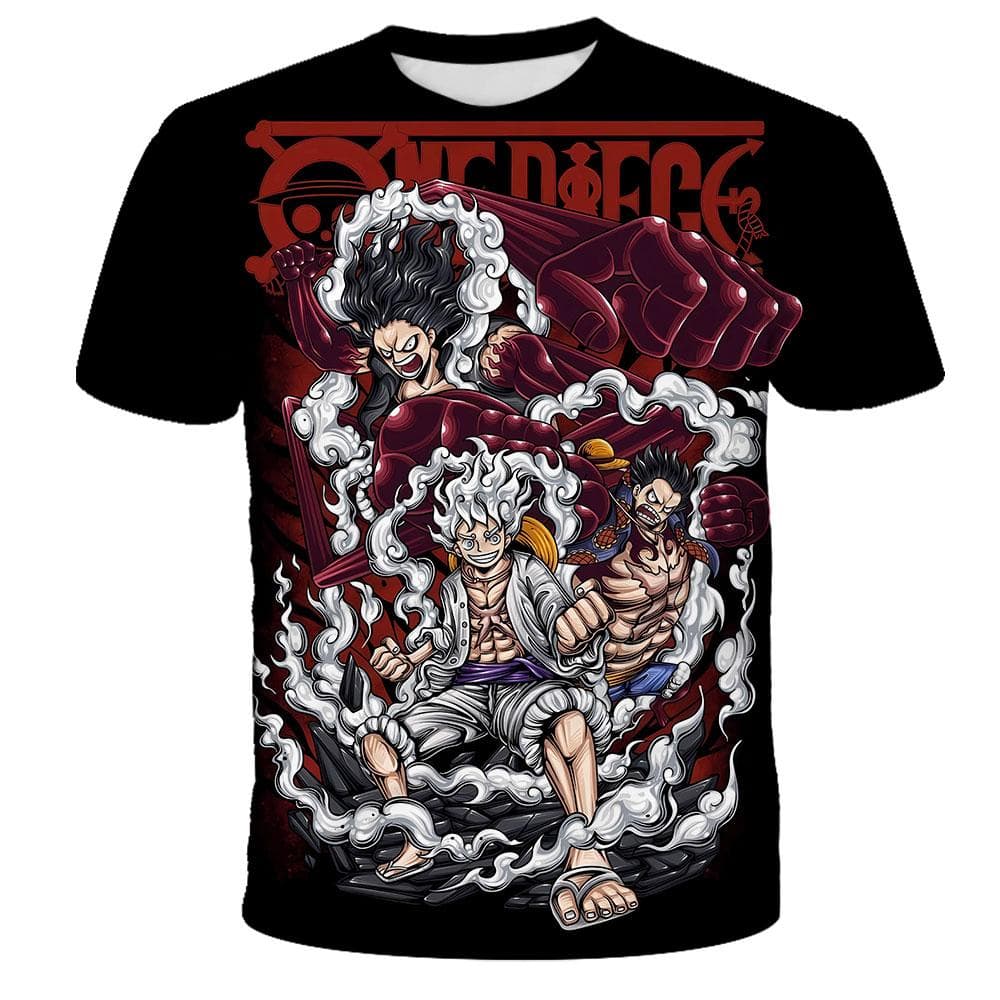 Fashion Kid Anime One Piece Luffy T Shirt Boy Clothing Kids Boys Tshirt Children T-shirt Summer Short Sleeve Tops Tees L