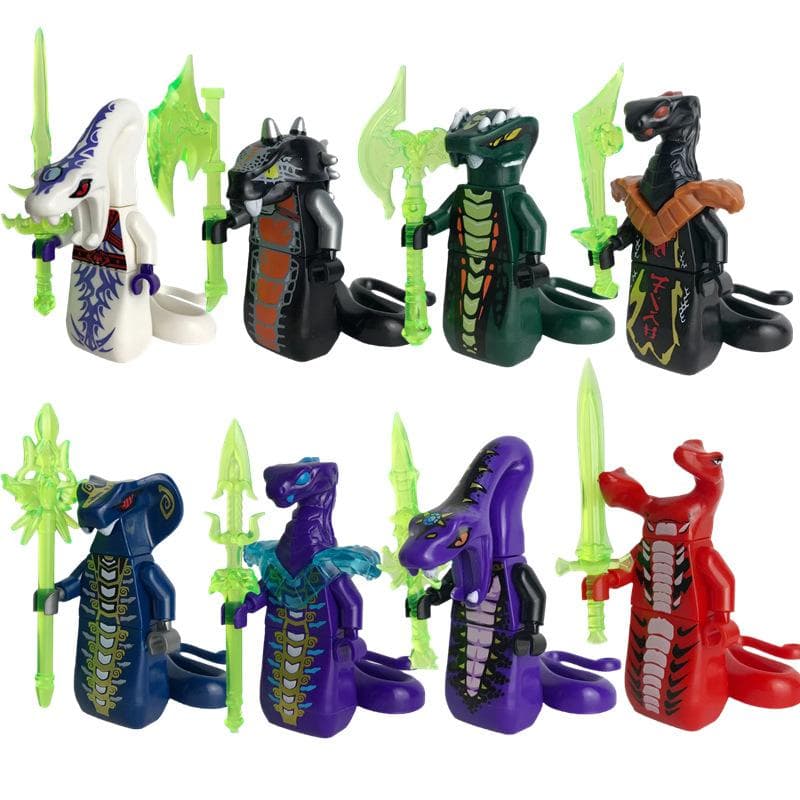 Movie Action Snake Basilisk Turtles Minifigures with Weapon Building Bricks Blocks Model Boys Children Kids Birthday Gifts No Box