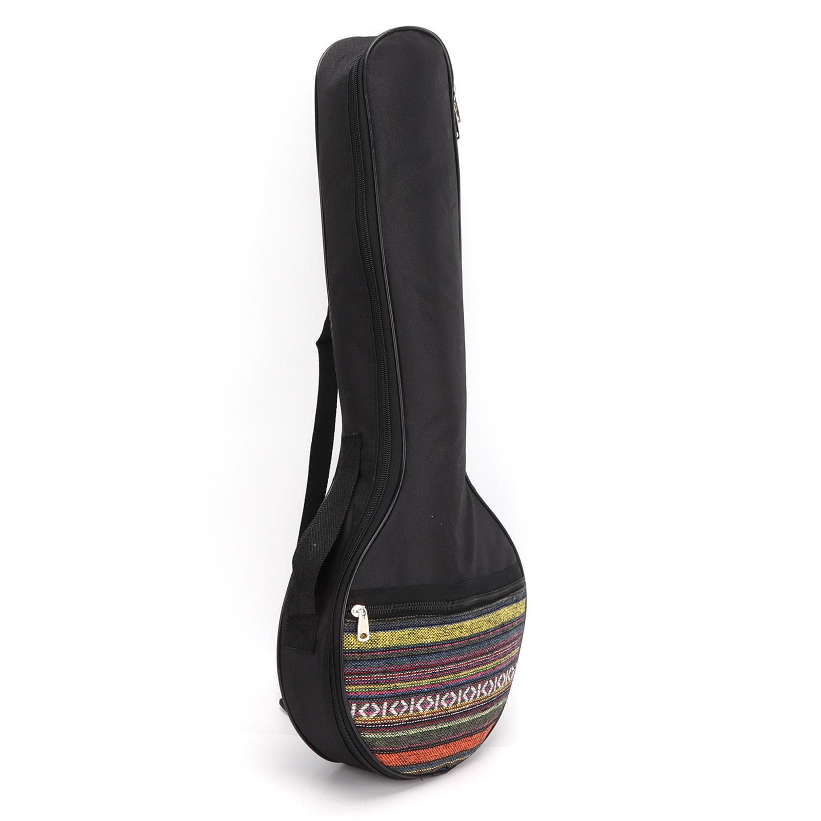 4 String Banjo Bag Gig Ethnic Style Cotton with Adjustable Straps Instrument Accessory