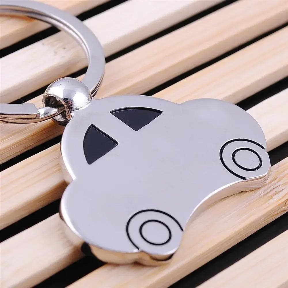 Beetle Pattern Keychain Creative Zinc Alloy Key Ring Car-styling Keychain High Quality Key Holder Small Gifts silver