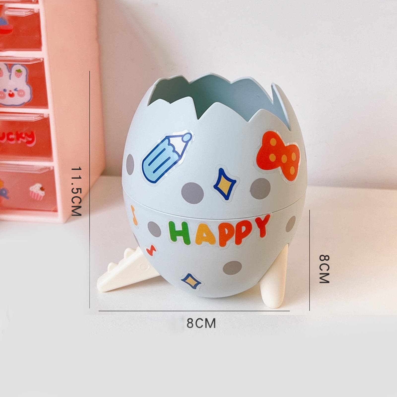 Dinosaur Egg Pencil Holder Fashion Cute Pen Holder Detachable ABS Personalized Pen Holder Modern