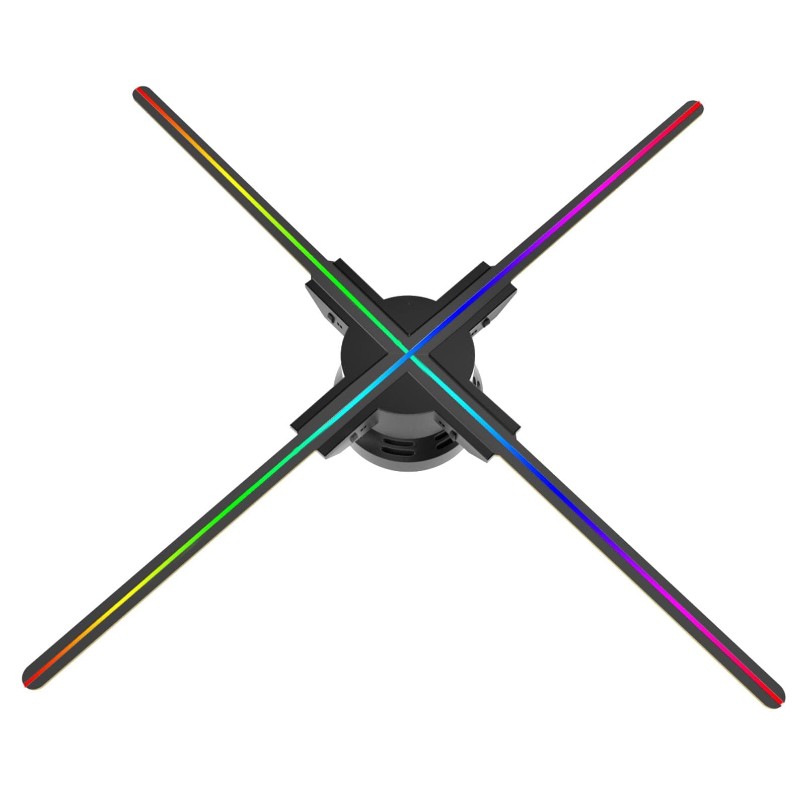 F52 3D Hologram Projector Advertising Display Fan Wall-mounted Player 3D Naked Eye 2K HD LED Photo Video Fan EU Plug