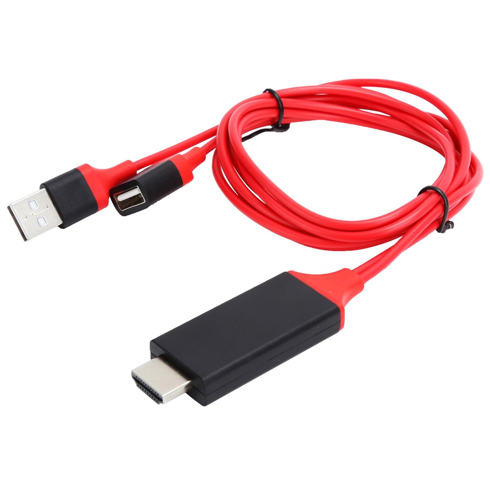 1080p TypeC Mobile Phone to HD Multimedia Interface Cable USB Adapter for IOs Android(Red ) red