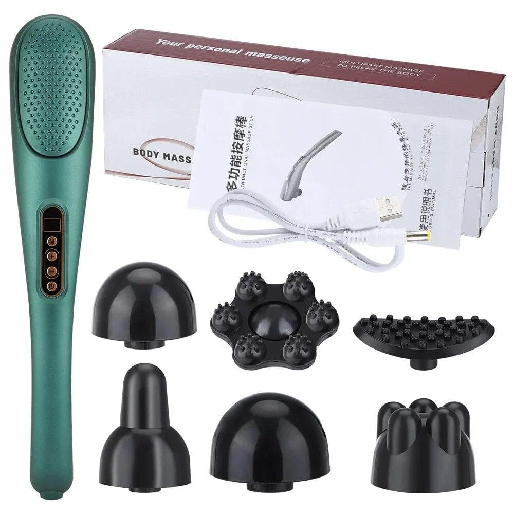 Wireless Charging Body Massager Electric Massage Hand Held Vibratin Equipments15 Modes 15 Intensity Relax Relieve Fatigue Device CHINA