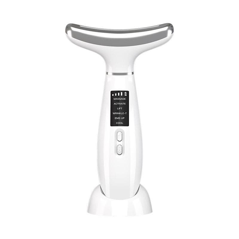 Ice Neck Massager Neck Pattern Beauty Instrument Micro Current Neck Rejuvenation Instrument Neck Care Instrument white
