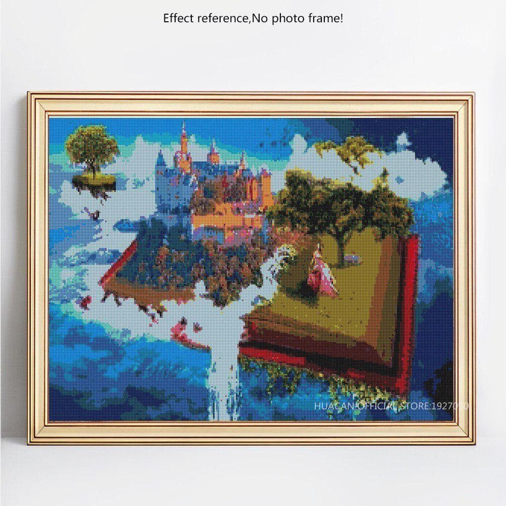 5D Diamond Painting Full Round Scenic Book Embroidery Rhinestone Picture Diamond Mosaic Cross Stitch 20X30