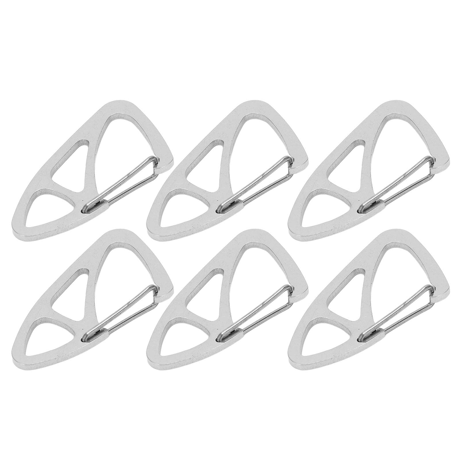 10pcs Stainless Steel Anti Lost Keychain Carabiner Spring Hook Key Chain Clip Buckle for Men Women