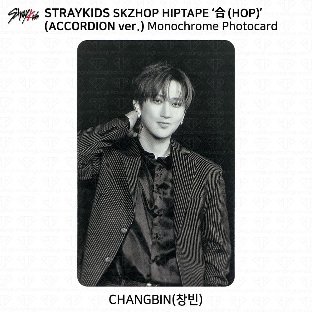 Stray Kids SKZHOP HIPTAPE HOP Accordion Official Photocard Unit Monochrome Changbin- Accordion ver#3
