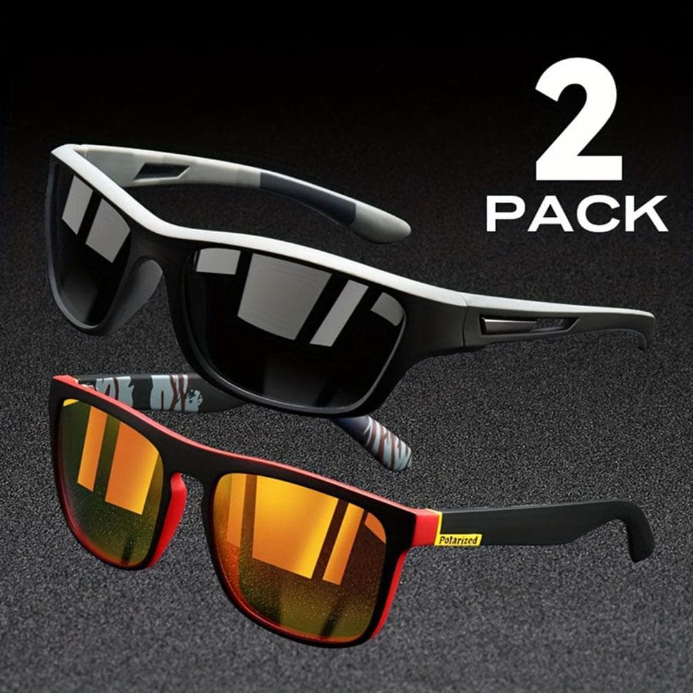 2pcs UV Protection Sunglasses Anti Glare Sun Shades For Summer Travel Fishing Driving Party Vacation Outdoor