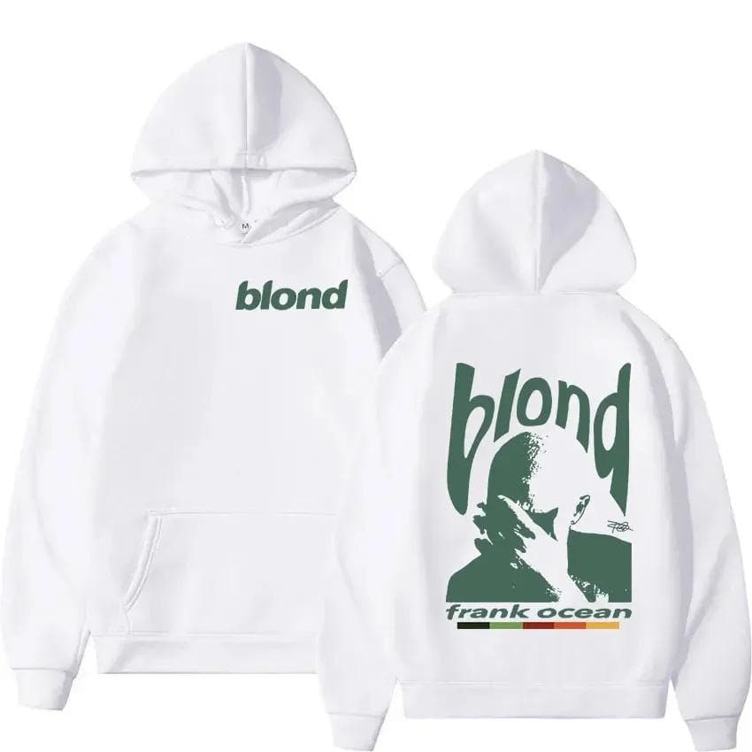 Rapper Frank Ocean Graphic Hoodie Hip Hop Blond Pullover Clothing Sweatshirt Unisex Blonde Fashion Fleece Oversized Hooded XS white