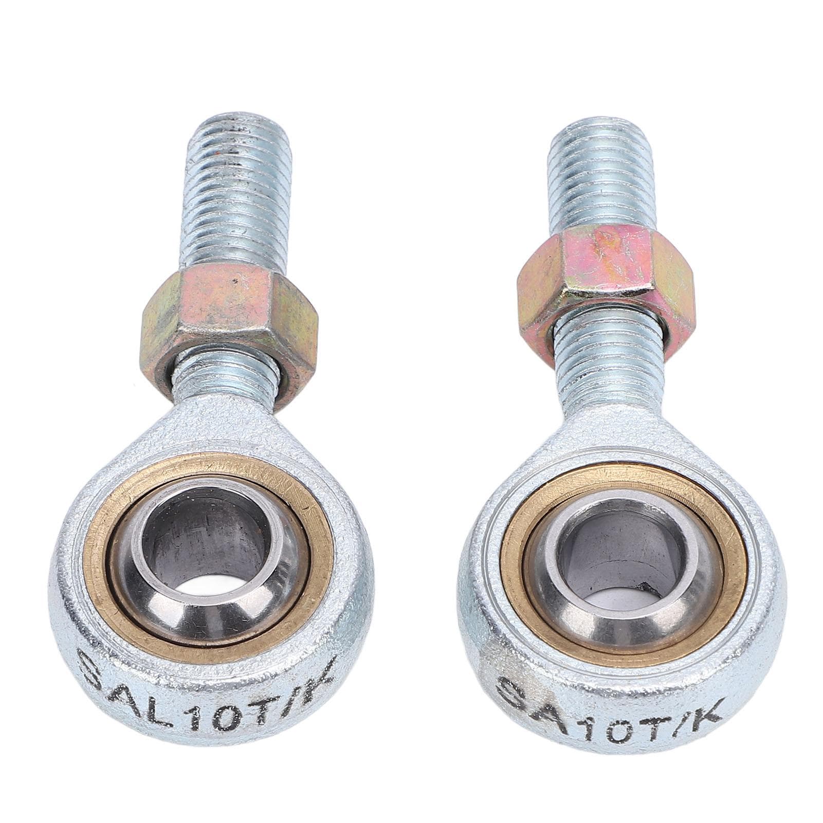 2Pcs M10 Tie Rod End Ball Joint Bearing Steel Alloy Smoother Steering Enhanced Handling for ATV