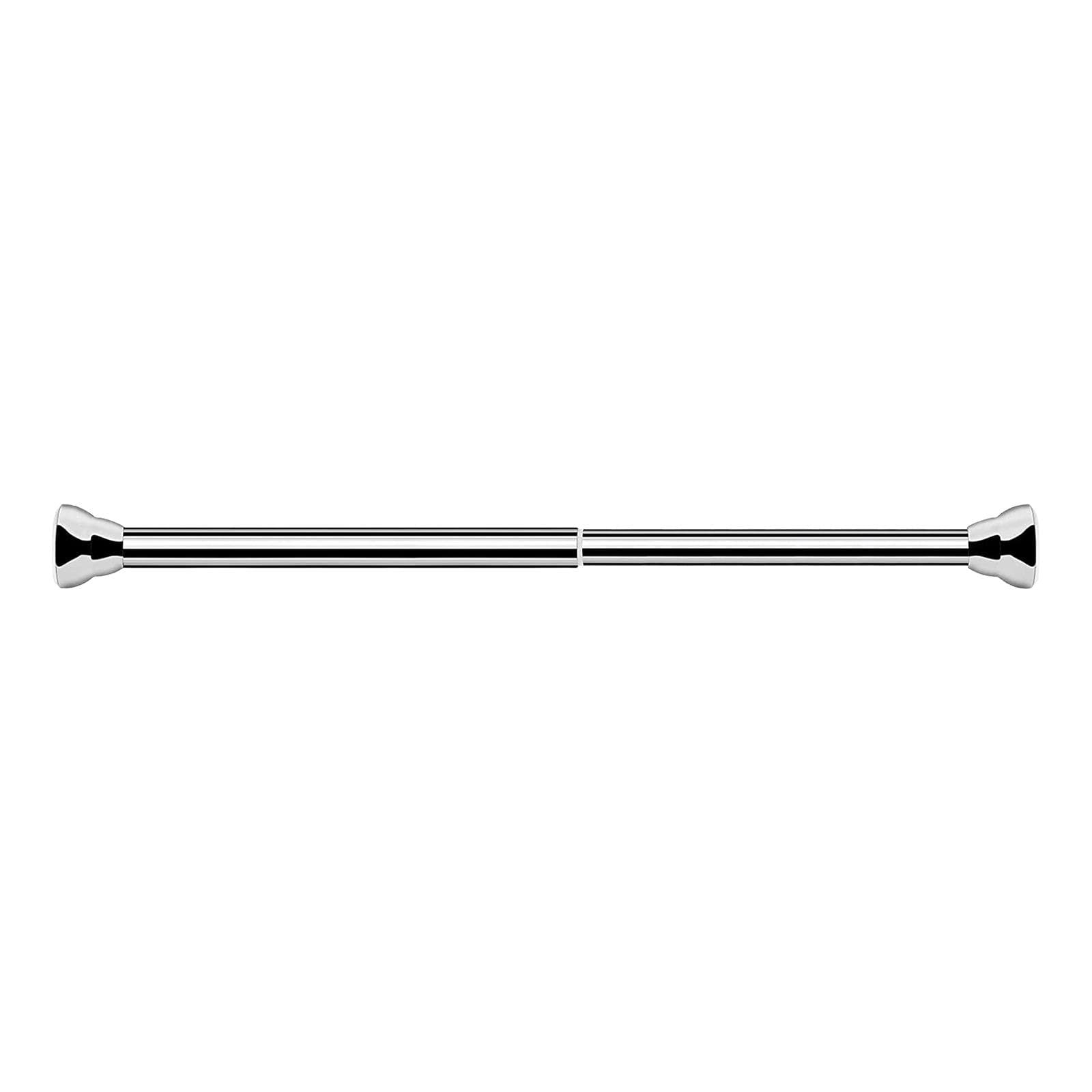 Non-Slip Spring Tension Curtain Rod 20 to 32 Inch Expandable Curtain Rod No Drilling No Rust Bath Closet Hanging Pole for Windows or Shower Bathroom H45037-2 silver